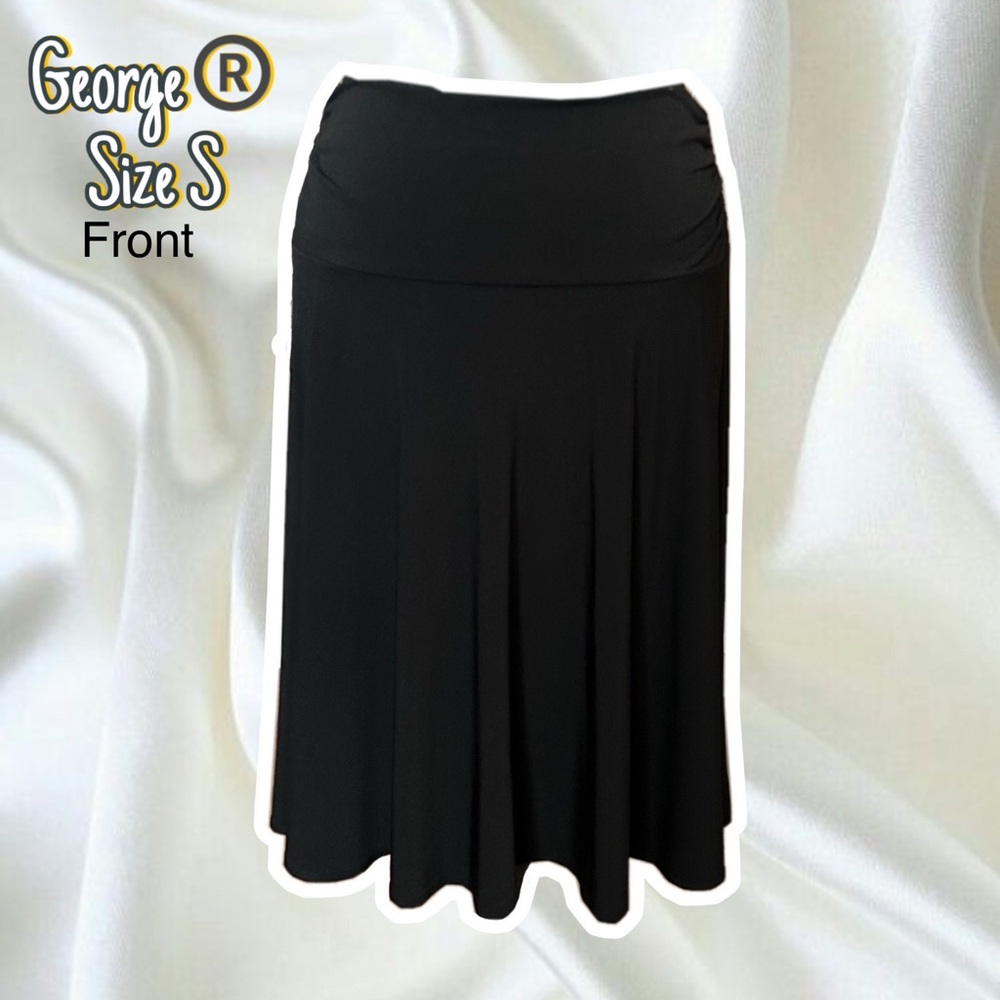 George Women's Elegant Black Below Knee Skirt Size S